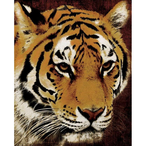 Tiger Gold Ornate Wood Framed Art Print with Double Matting by Grey, Jace