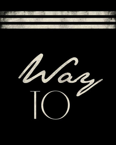 way_to Black Ornate Wood Framed Art Print with Double Matting by Grey, Jace