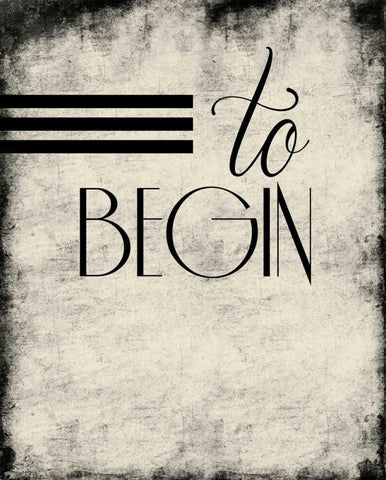 To_begin Black Ornate Wood Framed Art Print with Double Matting by Grey, Jace