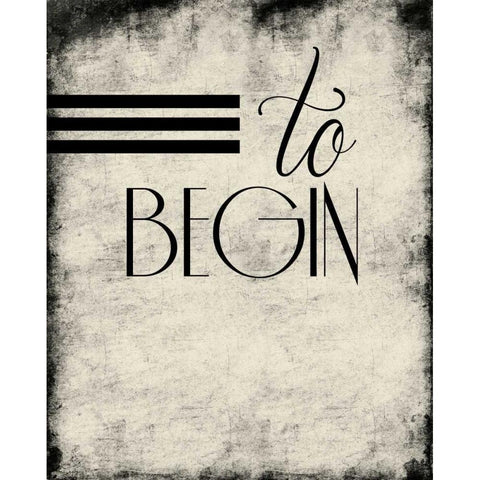 To_begin Black Modern Wood Framed Art Print with Double Matting by Grey, Jace