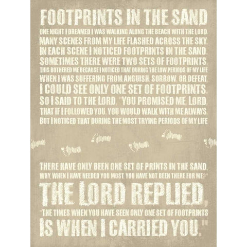 Footprints White Modern Wood Framed Art Print by Grey, Jace