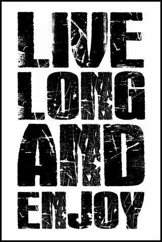 Live Long Black Ornate Wood Framed Art Print with Double Matting by Grey, Jace