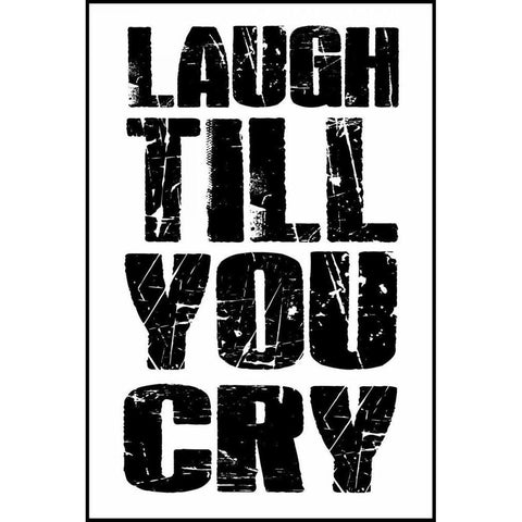 Laugh Till Black Modern Wood Framed Art Print with Double Matting by Grey, Jace