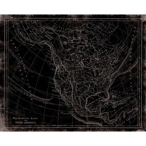 Western Map White Modern Wood Framed Art Print by Grey, Jace