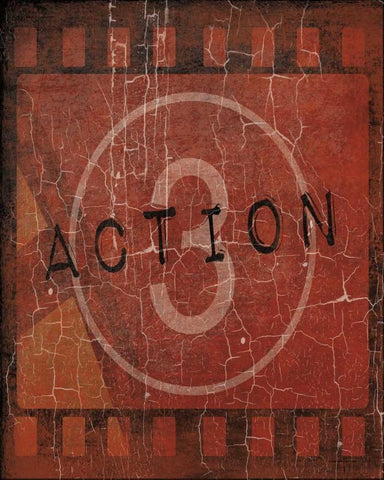 Action Black Ornate Wood Framed Art Print with Double Matting by Grey, Jace