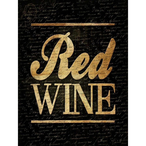 Red Wine Gold Ornate Wood Framed Art Print with Double Matting by Grey, Jace