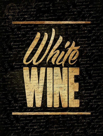 White Wine White Modern Wood Framed Art Print with Double Matting by Grey, Jace