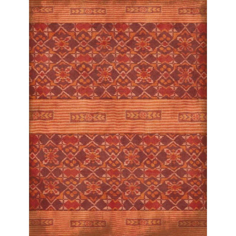 IKAT Gold Ornate Wood Framed Art Print with Double Matting by Grey, Jace