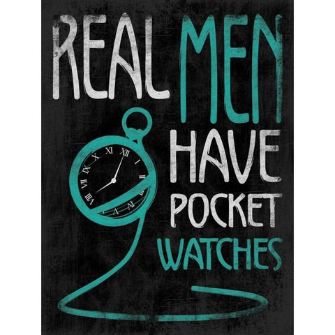 Real Men Black Modern Wood Framed Art Print with Double Matting by Grey, Jace