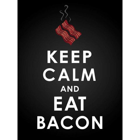 Bacon Black Modern Wood Framed Art Print with Double Matting by Grey, Jace