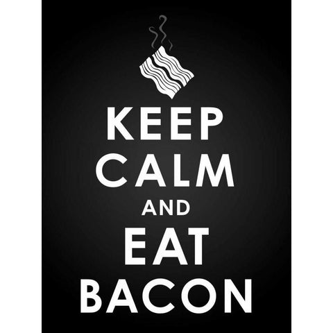 Bacon BW Black Modern Wood Framed Art Print with Double Matting by Grey, Jace