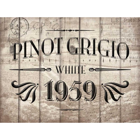 Pinot Grogio Gold Ornate Wood Framed Art Print with Double Matting by Grey, Jace