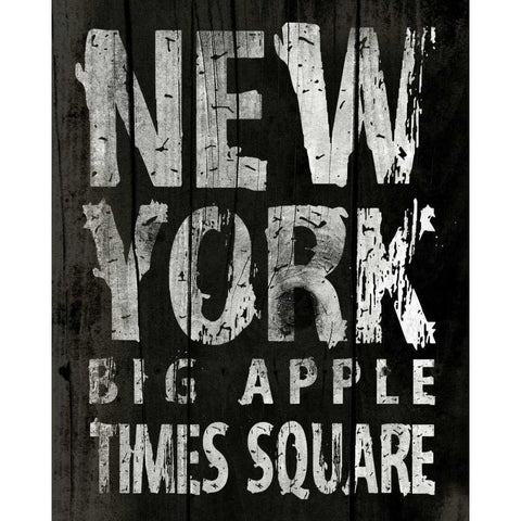 New York Mate Black Modern Wood Framed Art Print with Double Matting by Grey, Jace