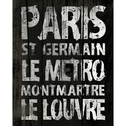 Paris White Modern Wood Framed Art Print by Grey, Jace