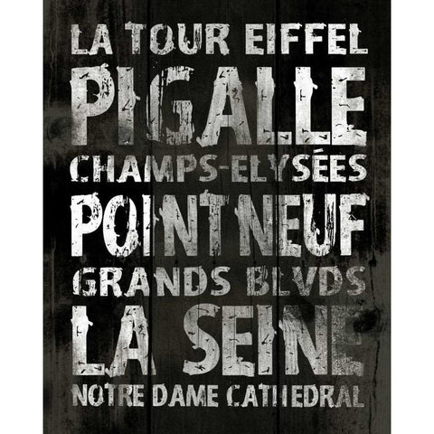 Paris Mate Black Modern Wood Framed Art Print with Double Matting by Grey, Jace