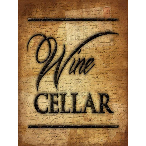 Wine Cellar Reverse Gold Ornate Wood Framed Art Print with Double Matting by Grey, Jace