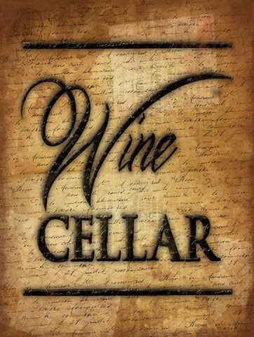 Wine Cellar Reverse Black Ornate Wood Framed Art Print with Double Matting by Grey, Jace