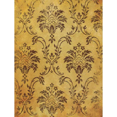 Gold Red Pattern Reversed Black Modern Wood Framed Art Print with Double Matting by Grey, Jace