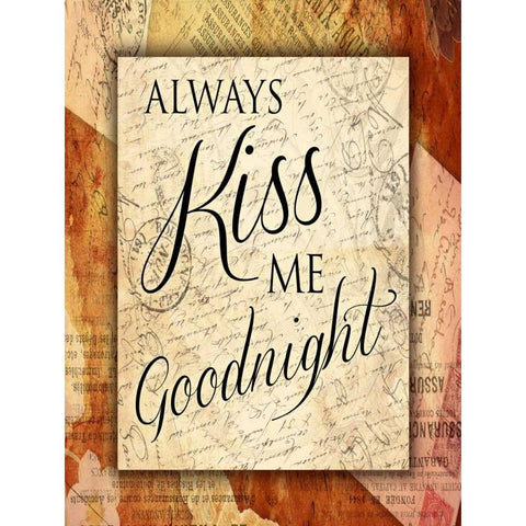 Kiss Me Goodnight Gold Ornate Wood Framed Art Print with Double Matting by Grey, Jace