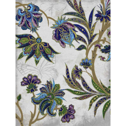 Floral Patterns Gold Ornate Wood Framed Art Print with Double Matting by Grey, Jace