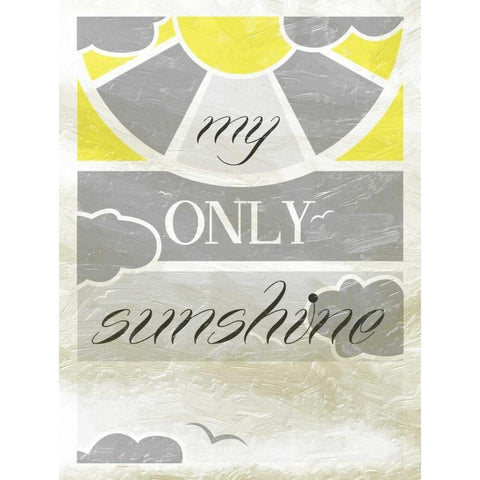 Sunshine Mate White Modern Wood Framed Art Print by Grey, Jace