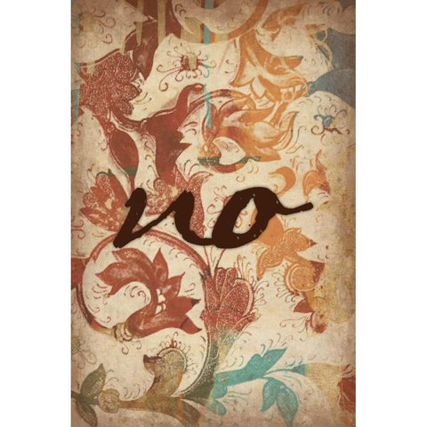 no Black Modern Wood Framed Art Print by Grey, Jace