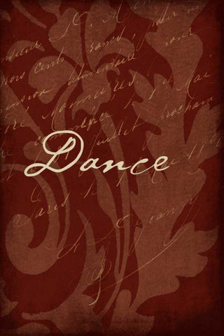 RED_dance Black Ornate Wood Framed Art Print with Double Matting by Grey, Jace