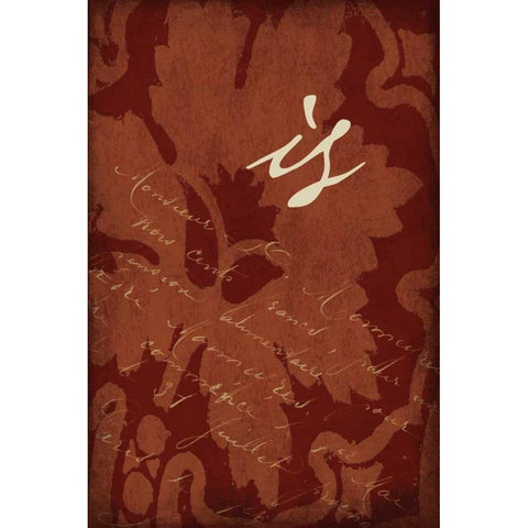 RED_is Gold Ornate Wood Framed Art Print with Double Matting by Grey, Jace