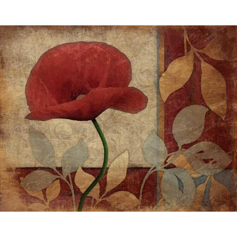 Poppies White Modern Wood Framed Art Print by Grey, Jace