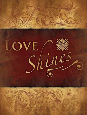 Love Shines White Modern Wood Framed Art Print with Double Matting by Grey, Jace