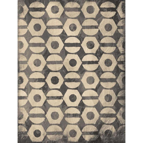 Pattern Gray Gold Ornate Wood Framed Art Print with Double Matting by Grey, Jace