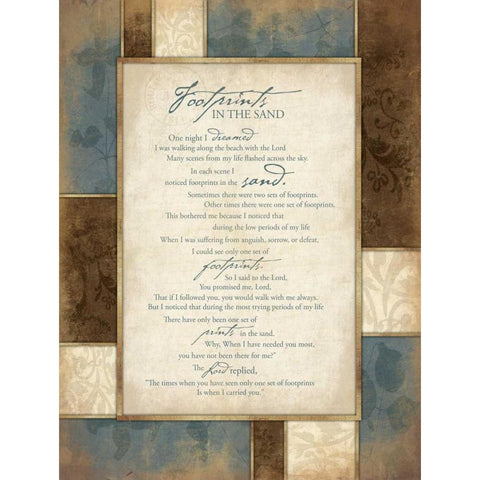 Footprints Black Modern Wood Framed Art Print by Grey, Jace