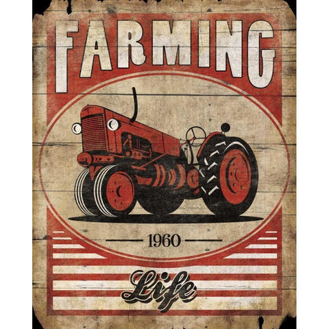 Farming Life Gold Ornate Wood Framed Art Print with Double Matting by Grey, Jace
