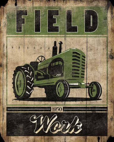 Field Work White Modern Wood Framed Art Print with Double Matting by Grey, Jace