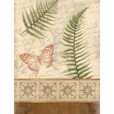 The Butterfly Fern White Modern Wood Framed Art Print by Grey, Jace