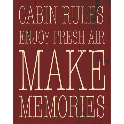 Cabin Rules Gold Ornate Wood Framed Art Print with Double Matting by Grey, Jace