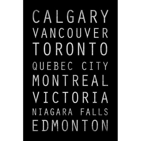 Canada Type White Modern Wood Framed Art Print by Grey, Jace