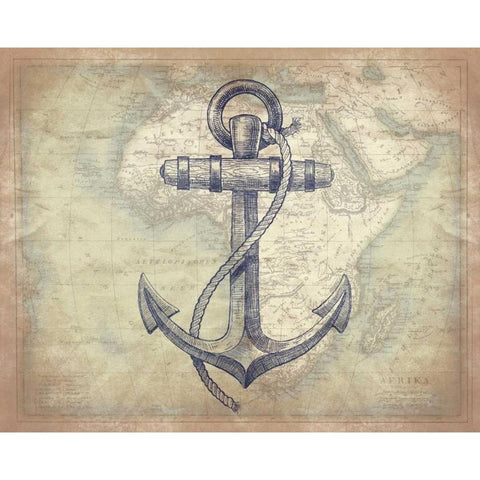 Coastal map mate Black Modern Wood Framed Art Print with Double Matting by Grey, Jace