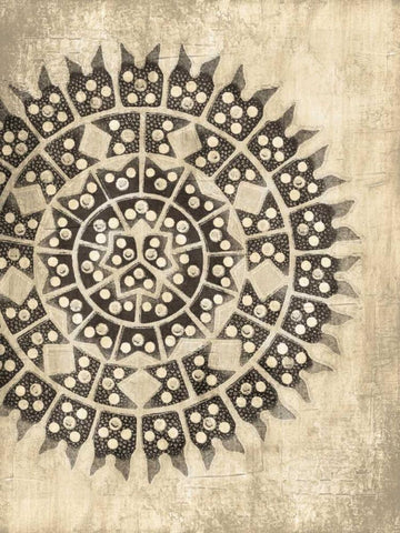 Coastal Patterns Dark Mate Black Ornate Wood Framed Art Print with Double Matting by Grey, Jace