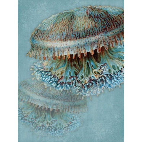 Blue Sea Gold Ornate Wood Framed Art Print with Double Matting by Grey, Jace