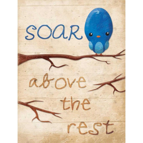 Soar White Modern Wood Framed Art Print by Grey, Jace