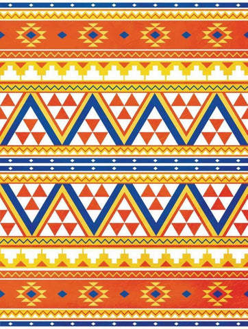 Aztec Pattern Colors Black Ornate Wood Framed Art Print with Double Matting by Grey, Jace