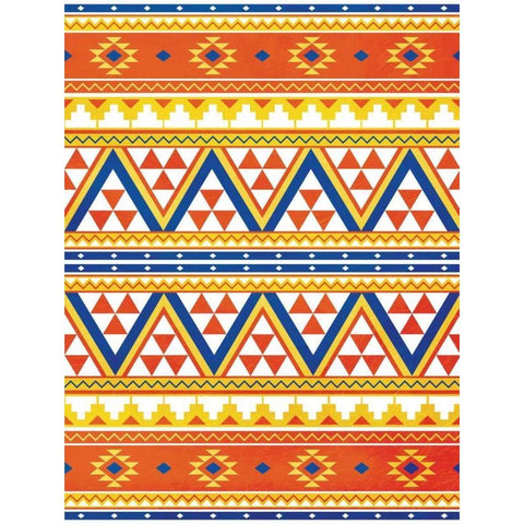 Aztec Pattern Colors Black Modern Wood Framed Art Print with Double Matting by Grey, Jace