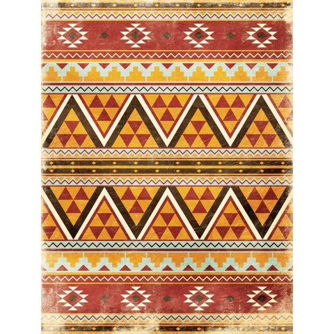 Aztec  pattern Black Modern Wood Framed Art Print by Grey, Jace