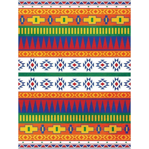 Aztec Patterned Mate Colors Black Modern Wood Framed Art Print by Grey, Jace