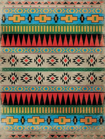 Aztec Pattern 2 Black Ornate Wood Framed Art Print with Double Matting by Grey, Jace