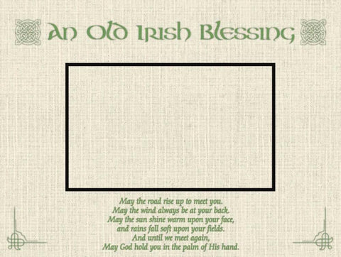 Old Irish Blessing Black Ornate Wood Framed Art Print with Double Matting by Grey, Jace