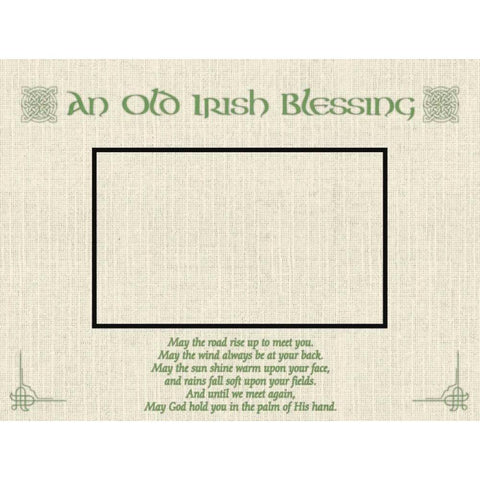 Old Irish Blessing Gold Ornate Wood Framed Art Print with Double Matting by Grey, Jace