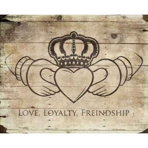Love Loyalty Friendship Gold Ornate Wood Framed Art Print with Double Matting by Grey, Jace