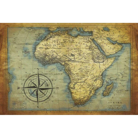 Afrika Black Modern Wood Framed Art Print by Grey, Jace